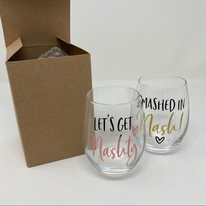 NEW! SET OF 6: Nashville Wine Glasses